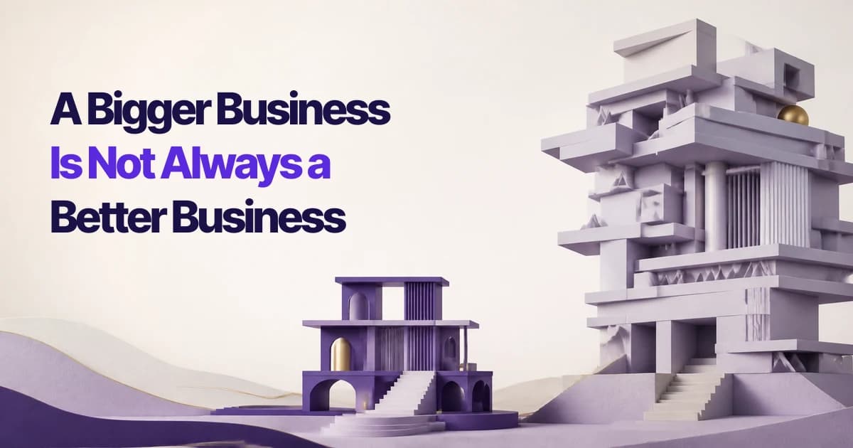 A Bigger Business Is Not Always a Better Business