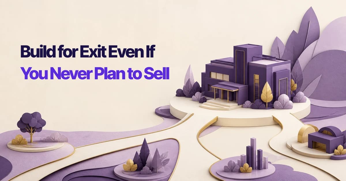 Build for Exit Even If You Never Plan to Sell