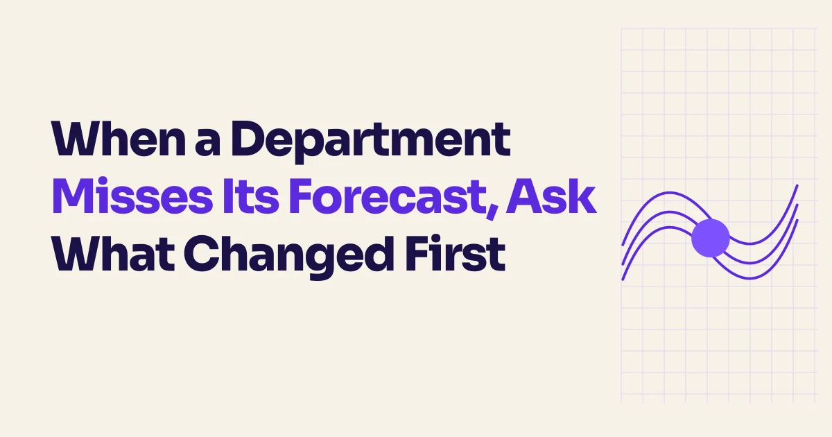 When a Department Misses Its Forecast, Ask What Changed First